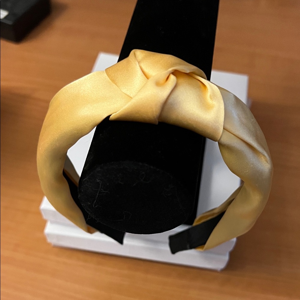 Elegant Gold Satin Headband